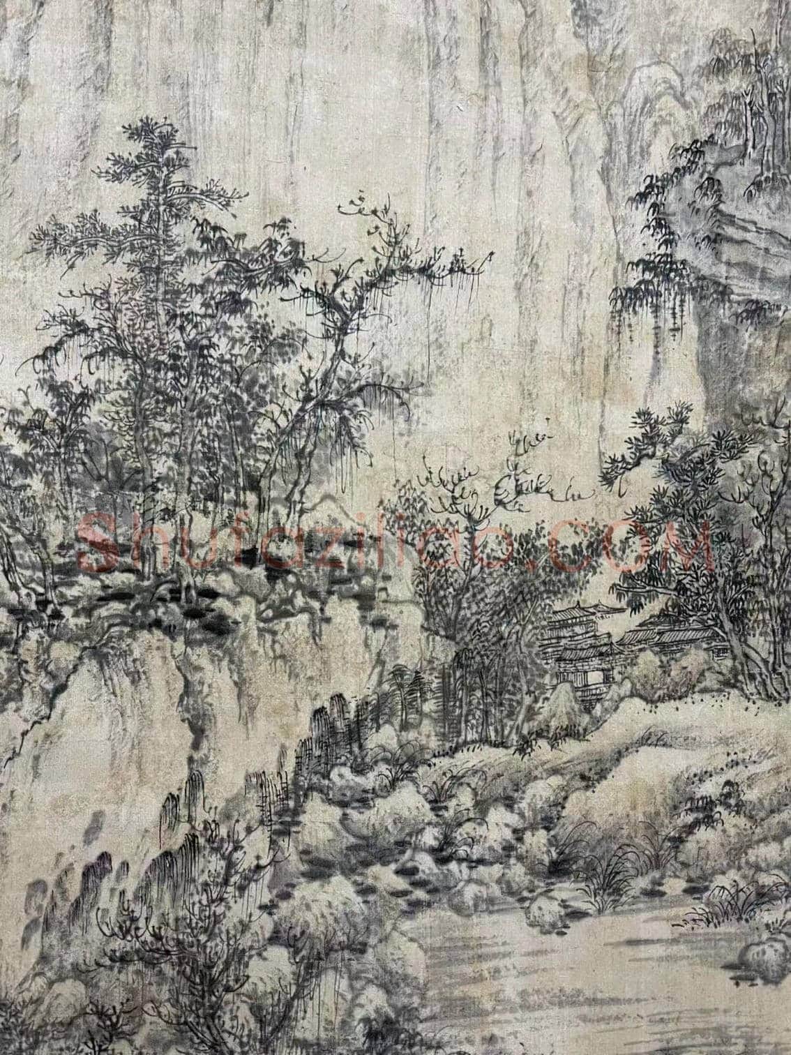 张大千巨制《晚山看云图》，镇馆之宝 | 国画鉴赏