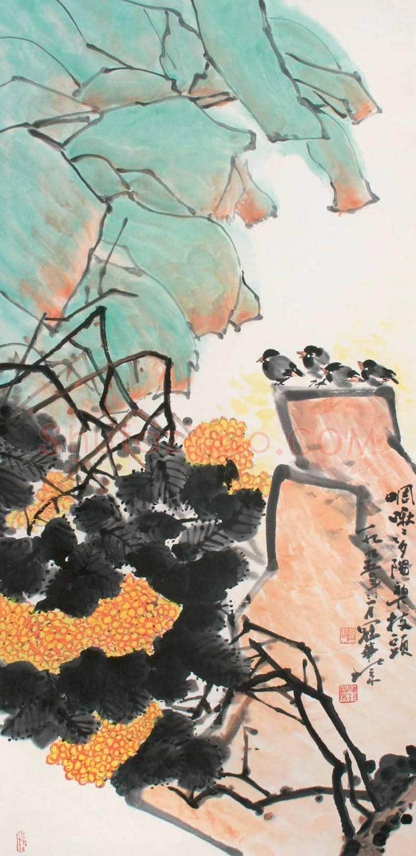 高冠华花鸟画作品欣赏 | 书画常识