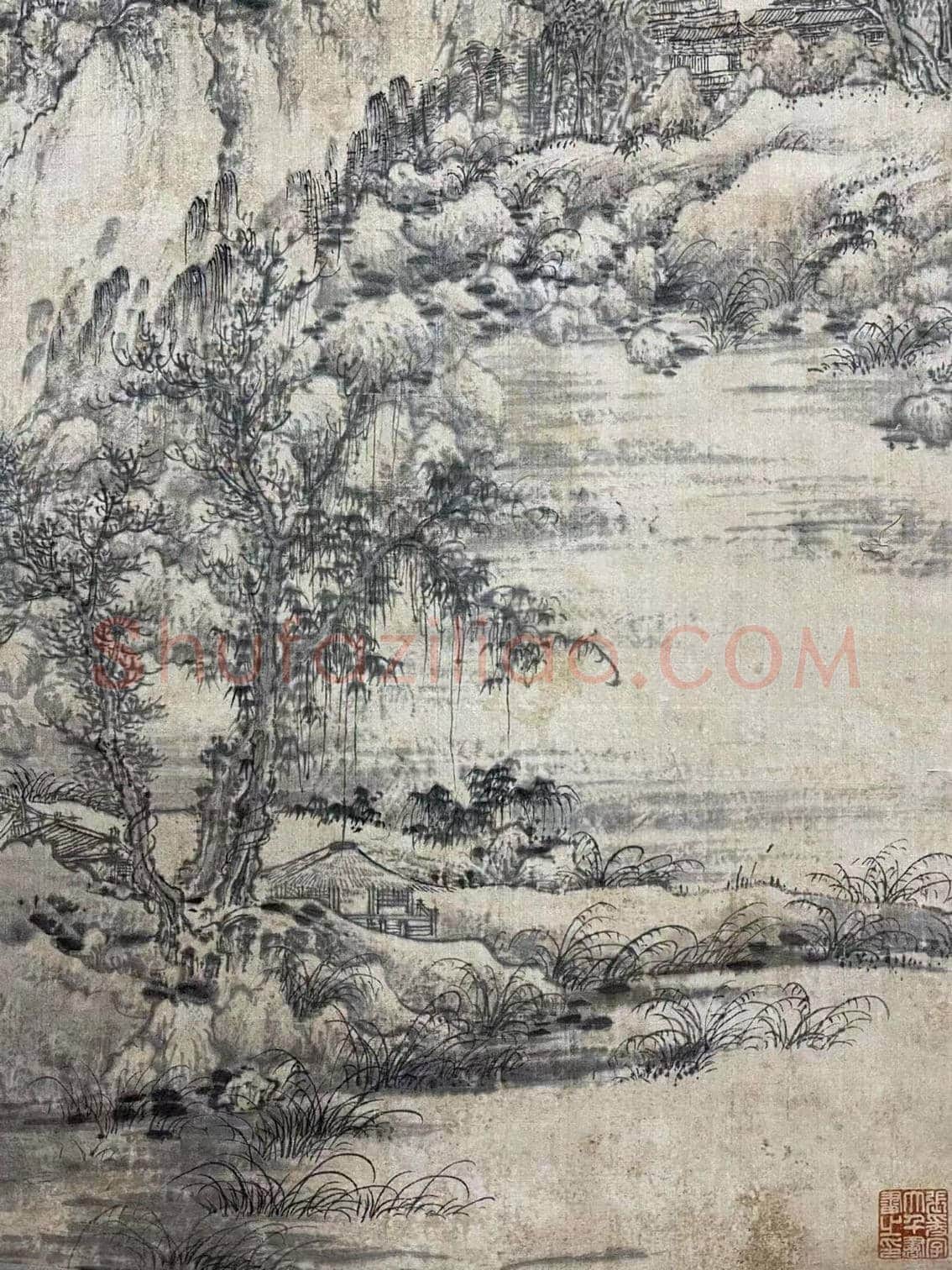 张大千巨制《晚山看云图》，镇馆之宝 | 国画鉴赏