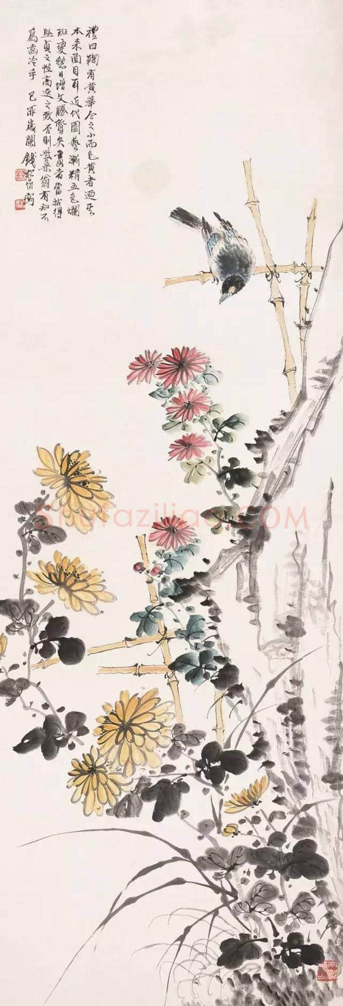 钱松喦花鸟画欣赏【20幅】 | 书画文摘