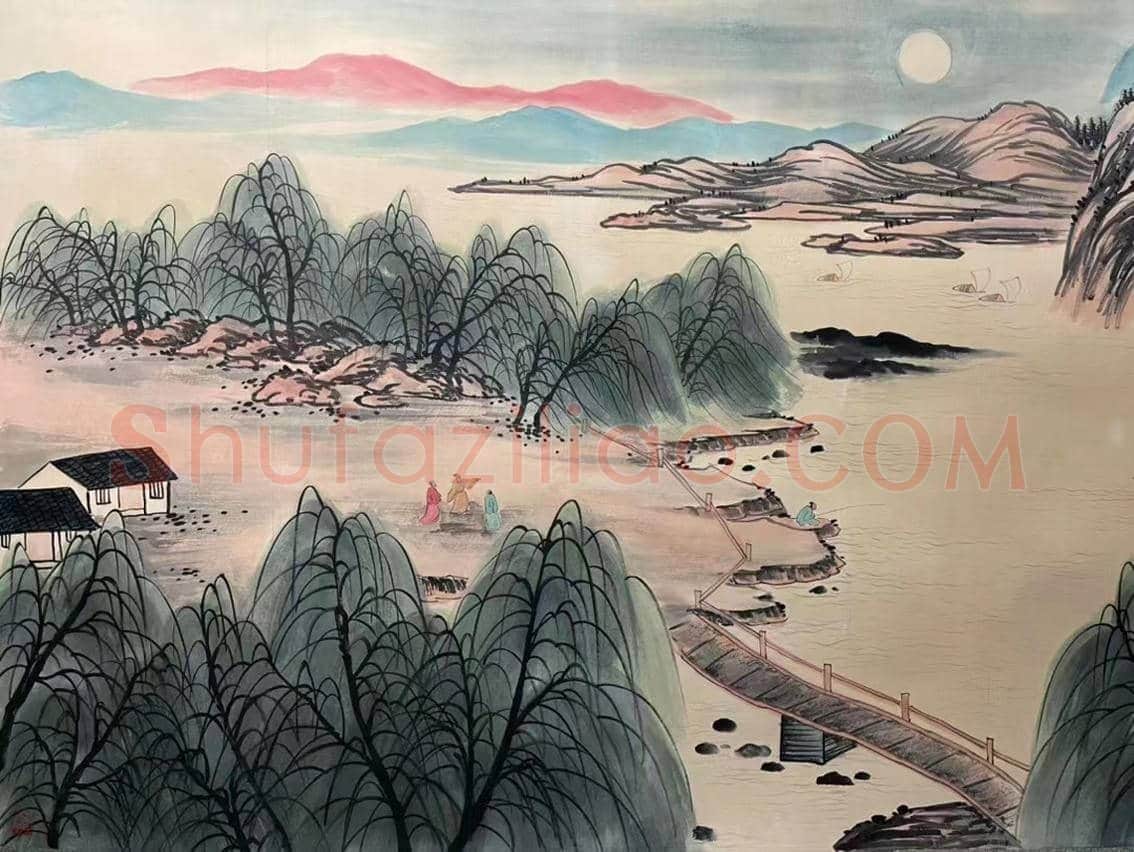 齐白石旷世巨作《溪柳人家》，震撼首呈！ | 国画作品