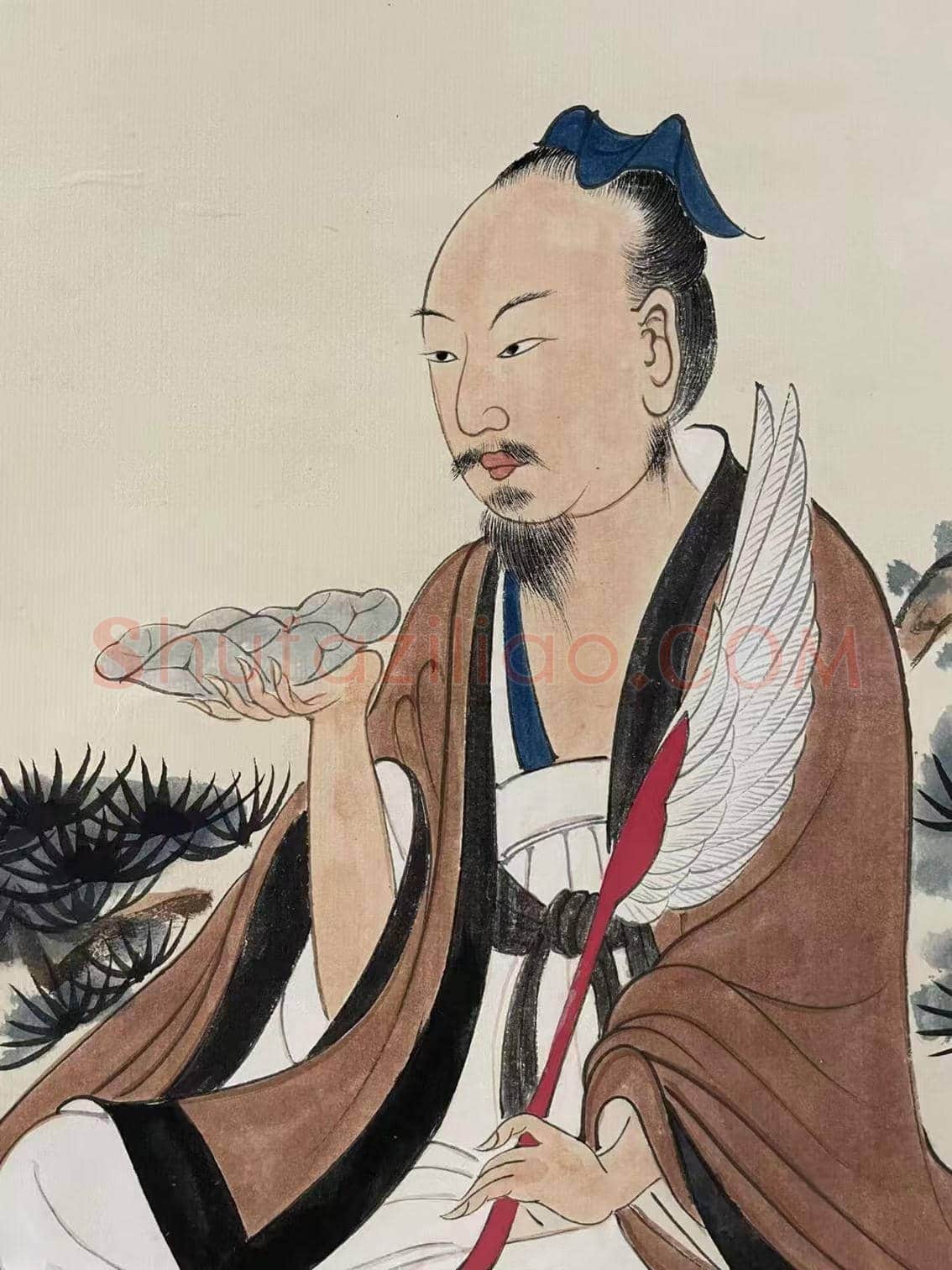 虚静斋旧藏——张大千《松下高士图》 | 国画作品