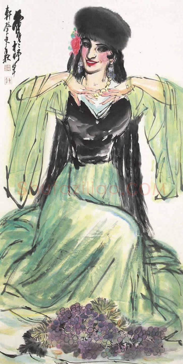 黄胄新疆风情人物画拍卖价格 | 书画学堂