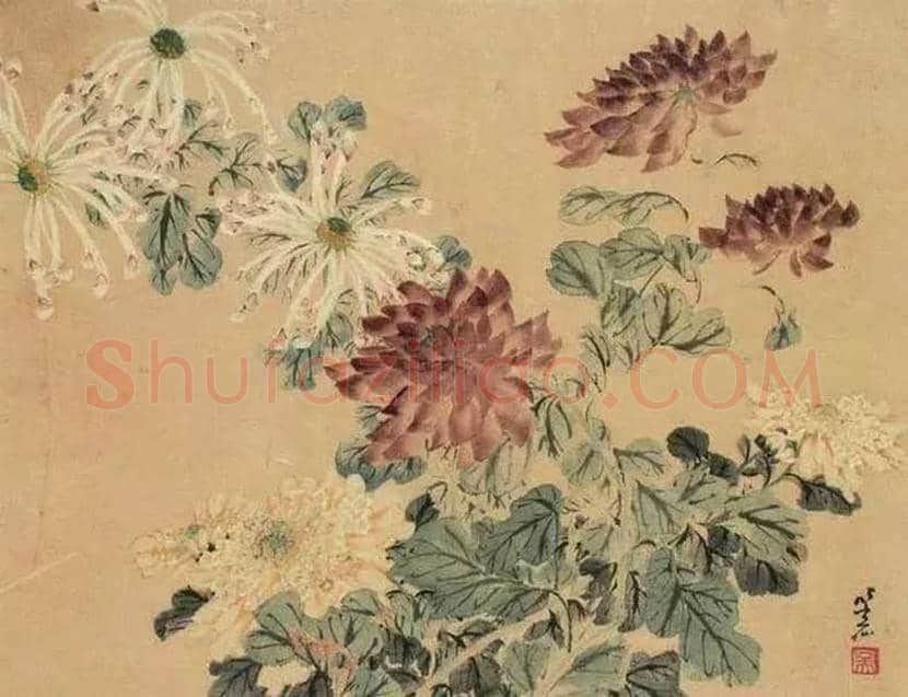 吴笠仙菊花作品欣赏 | 书画百科