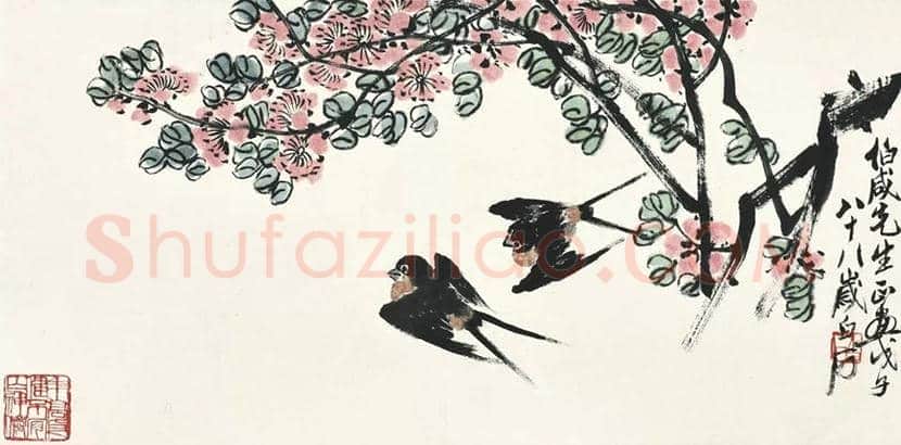 齐白石笔下的桃花欣赏 | 书画讲解