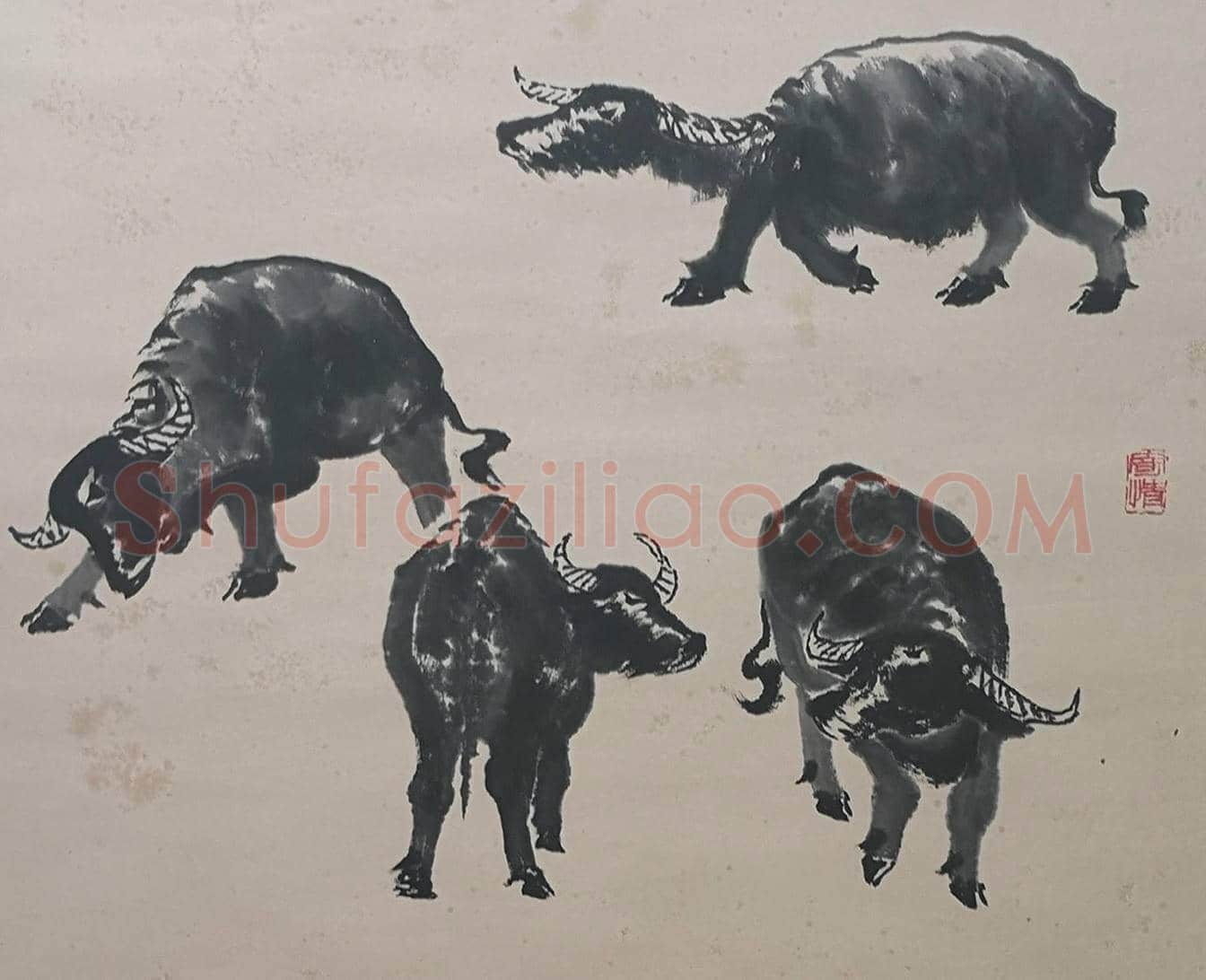 李可染作品《牧牛图》,晚年精品佳作 | 国画鉴赏