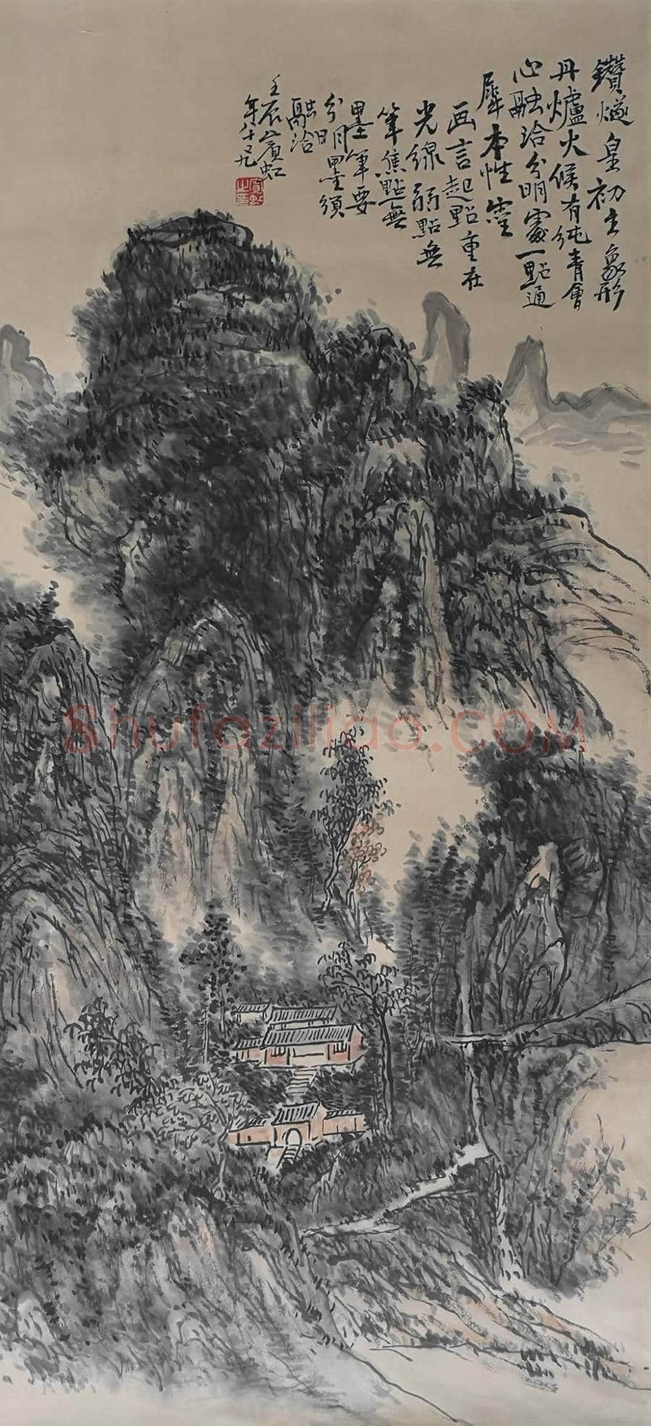 画之大者丨黄宾虹扛鼎之作《壬辰年山水》 | 国画作品