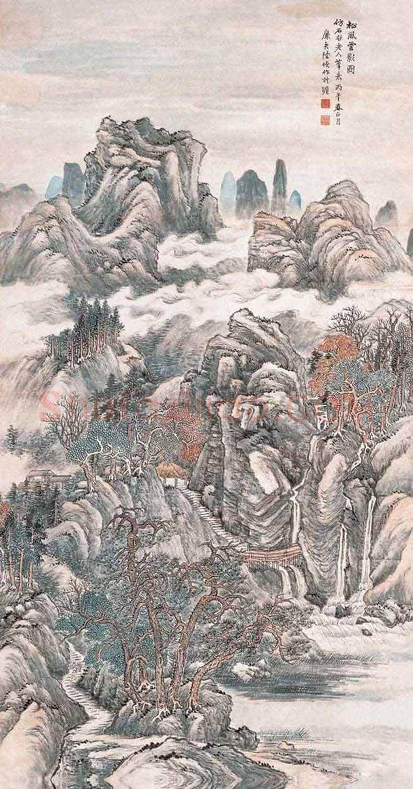 陆恢山水画作品欣赏 | 书画学堂