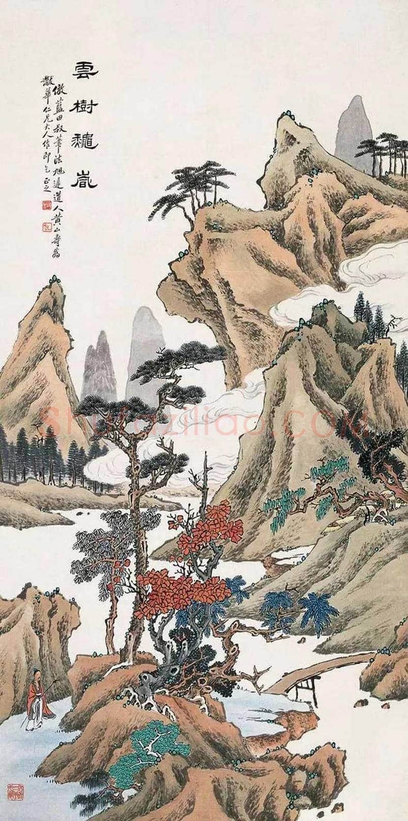 黄山寿山水画作品欣赏 | 书画科普