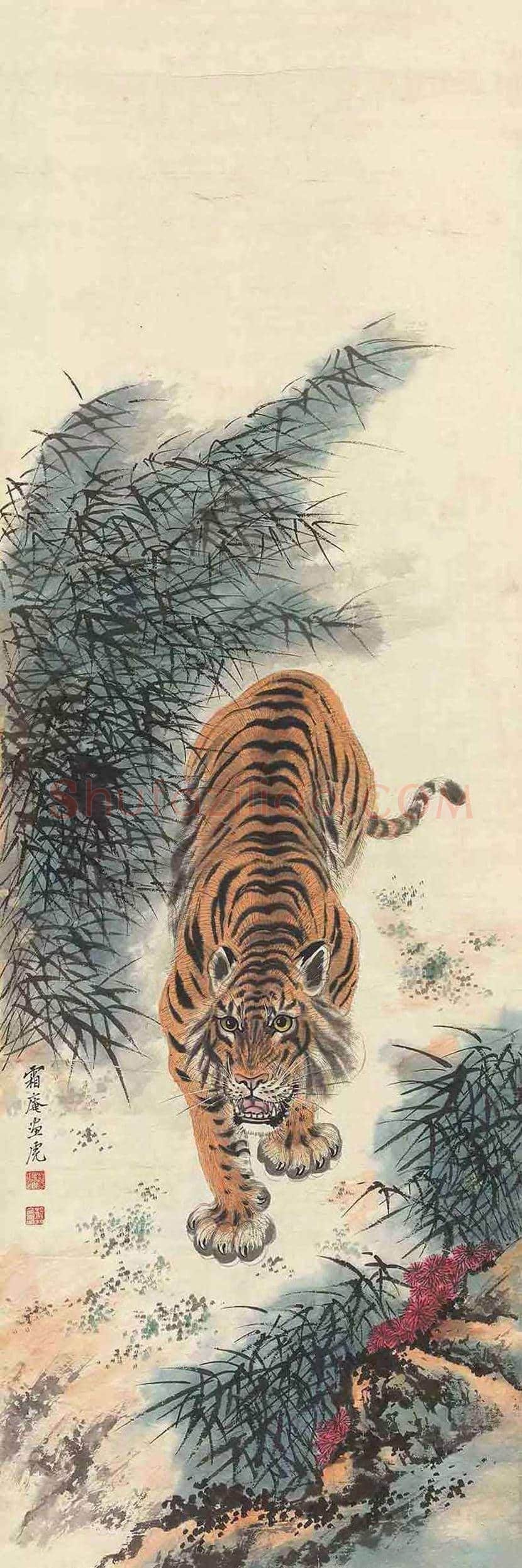 胡爽庵画虎价格及欣赏 | 书画学堂