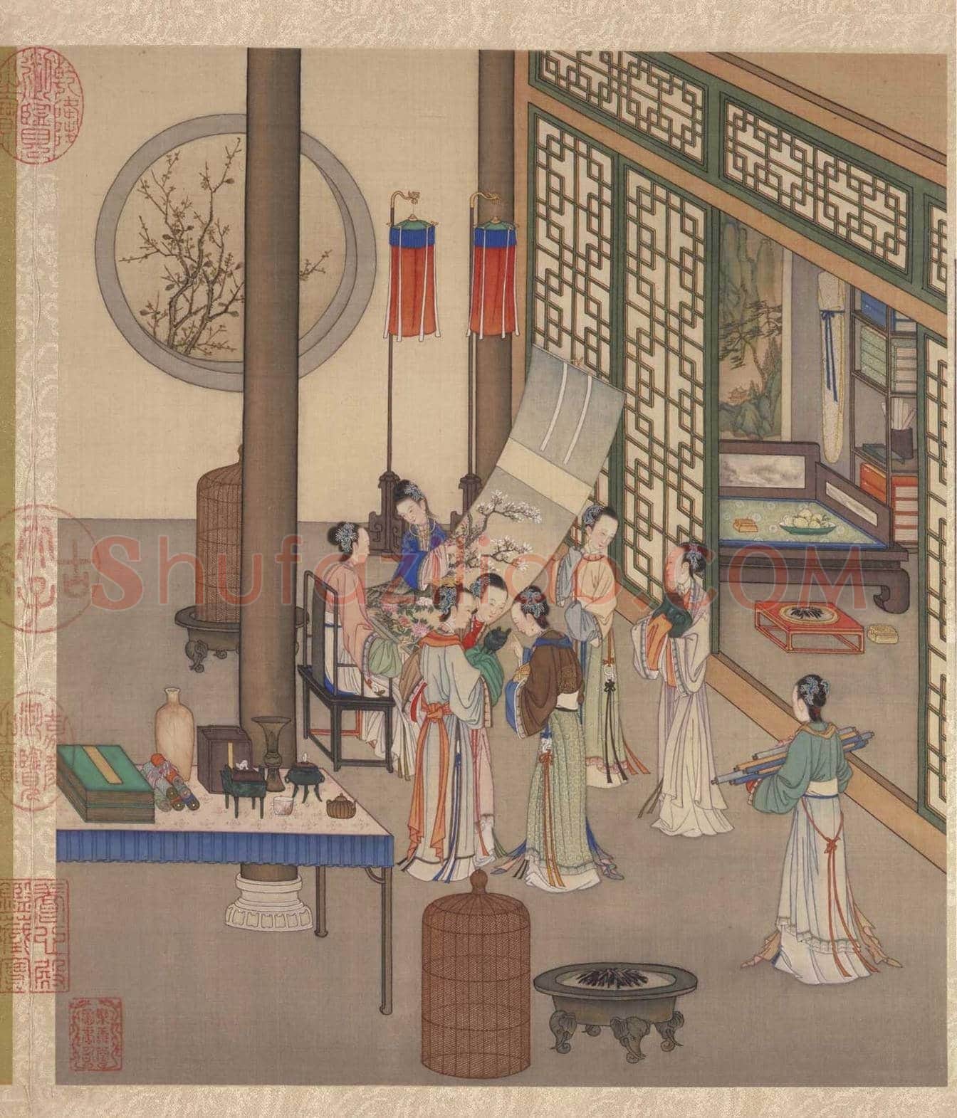 陈枚《月曼清游图册》欣赏 | 传世国画赏析