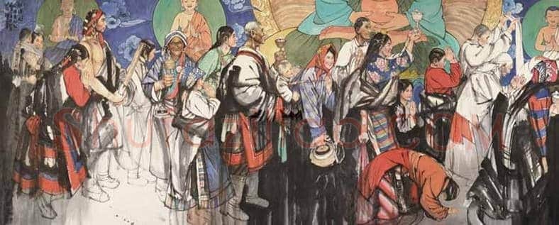 画僧史国良西藏风情人物画！ | 书画常识