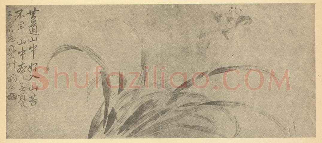 清 边寿民《萱草》国画作品