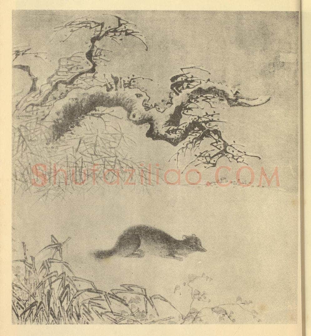 明 明人《八兽图（八）》国画作品