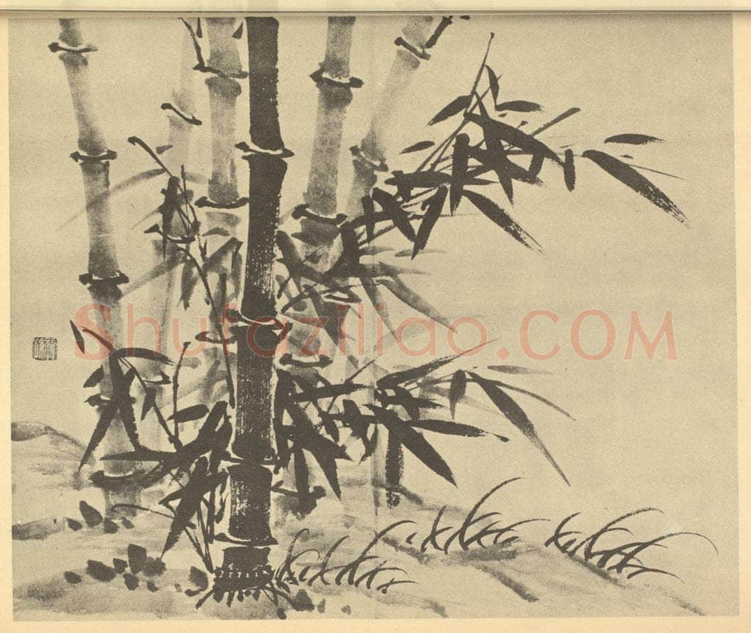 明 鲁得之《竹》国画作品