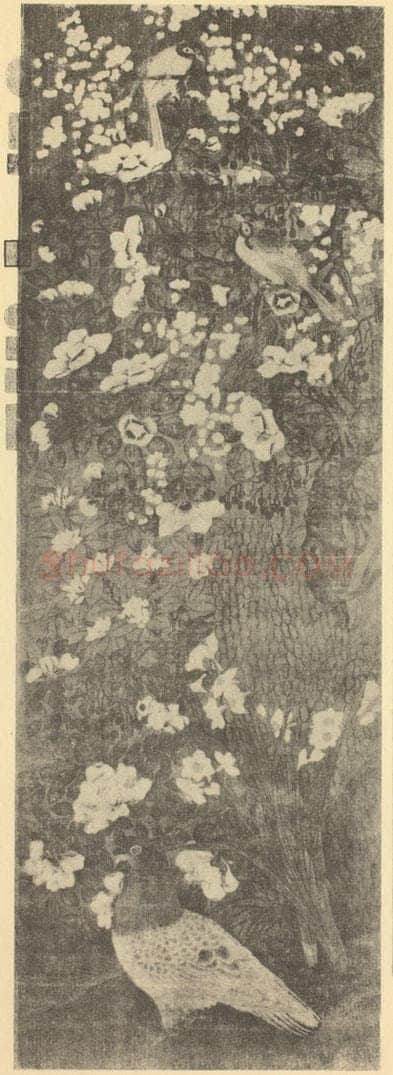 宋·辽 李迪《画花鸟》国画作品