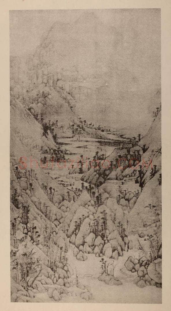 明 董其昌《摹黄公望·山水》国画作品