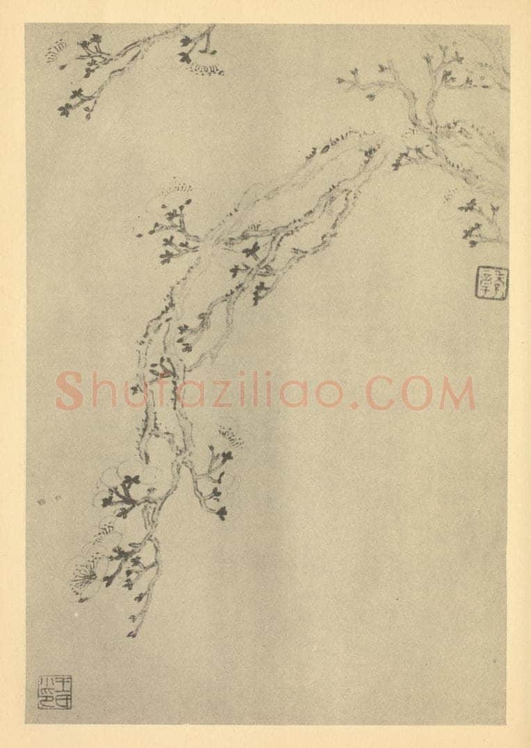 清 金俊明《梅花（十六）》国画作品