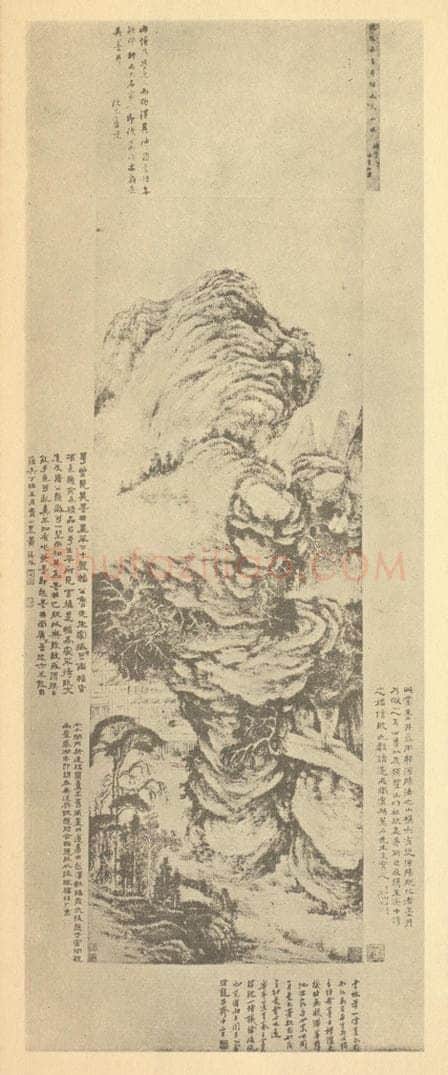 清 吴历《山水轴（八）》国画作品