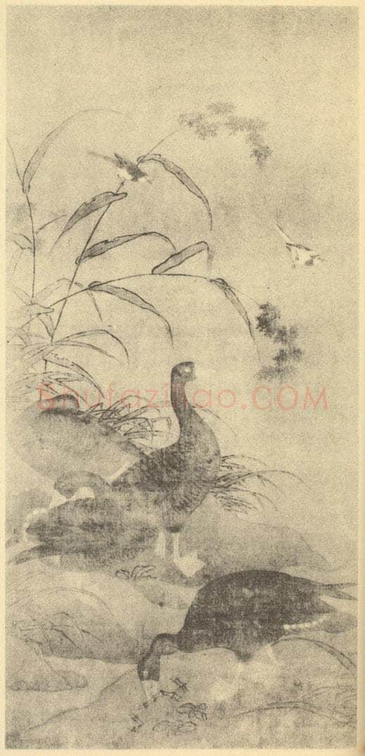 宋·辽 李迪《芦雁》国画作品