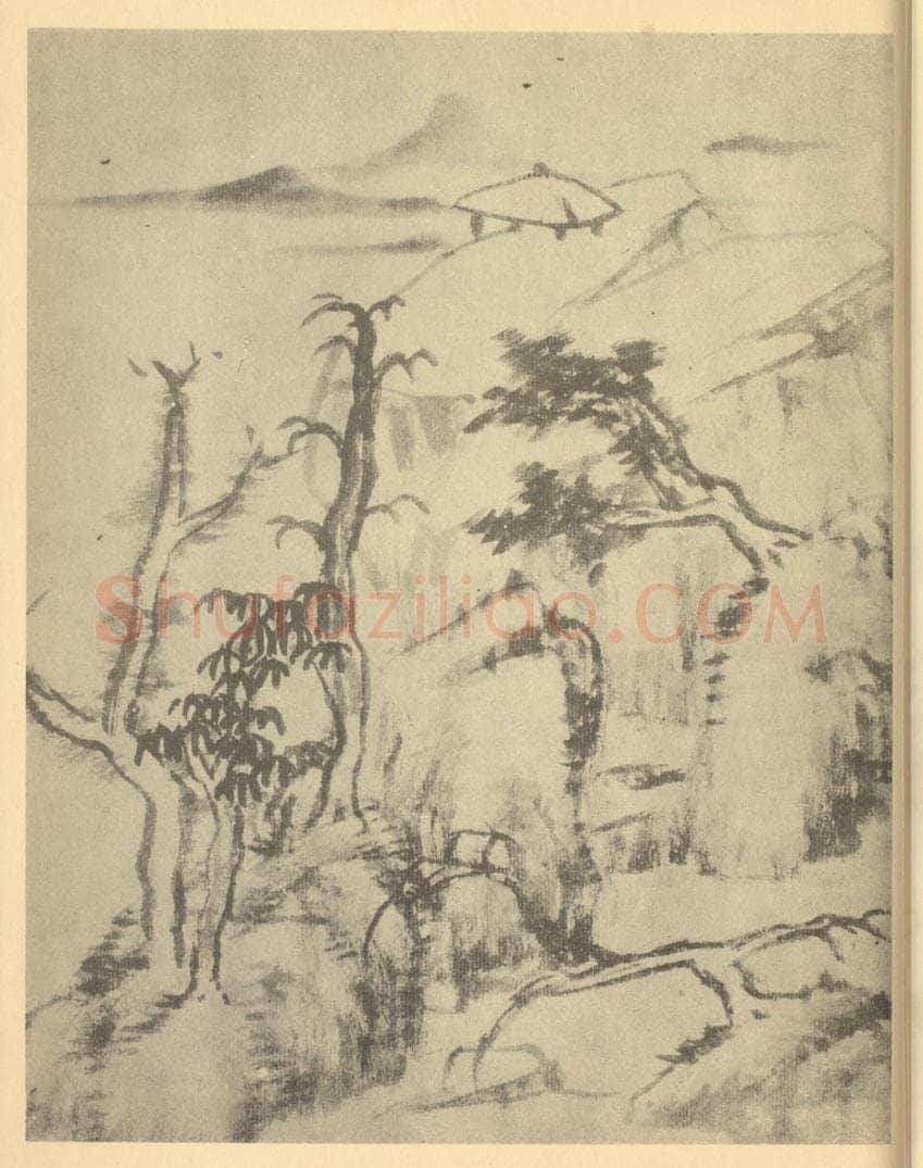 清 朱耷《山水图(十)》国画作品