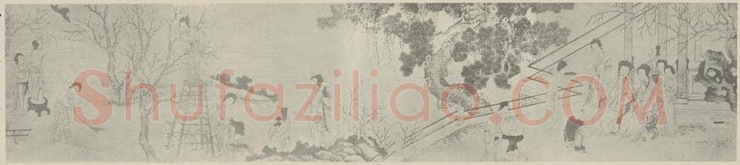 清 改琦《临仇十洲美人图卷（二）》国画作品