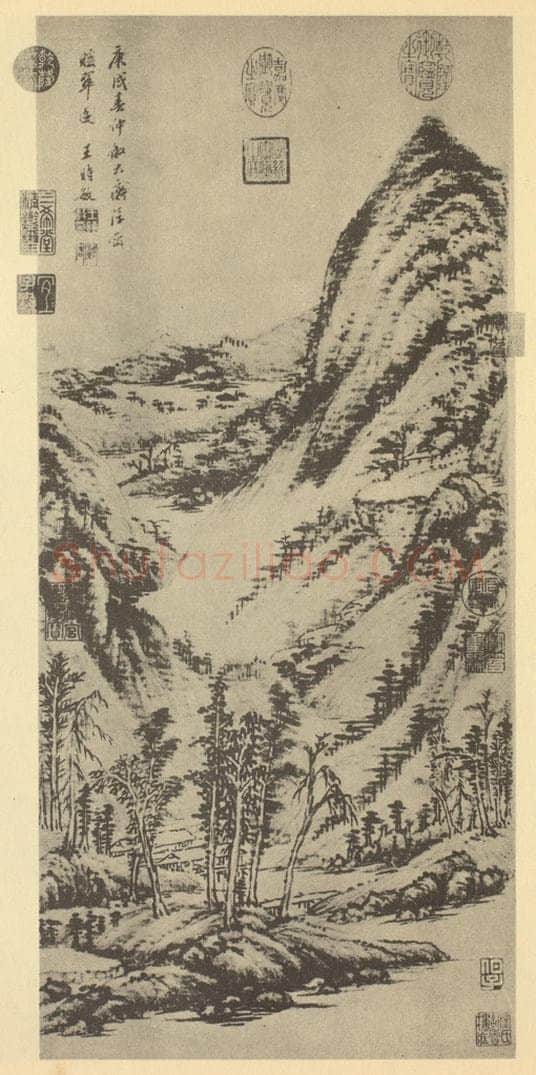 清 王时敏《山水轴(十一)》国画作品