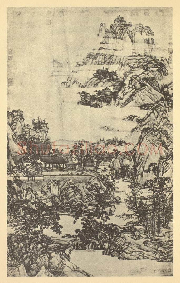 清 孙佑《山水轴》国画作品