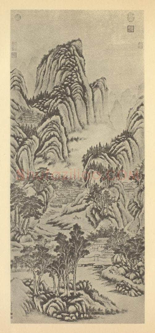清 永瑢《山水轴（一）》国画作品