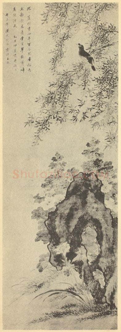 清 王武《画花鸟》国画作品