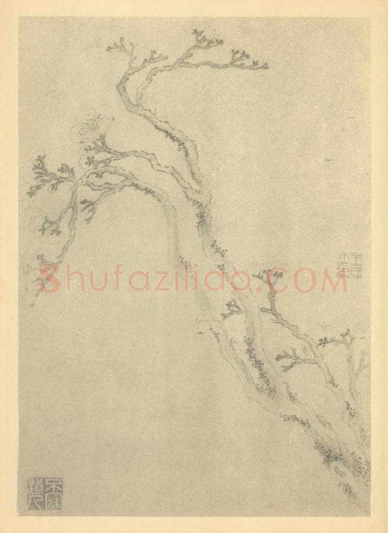 清 金俊明《梅花（十八）》国画作品
