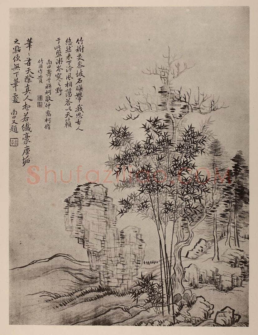 清 恽寿平《山水册（八）》国画作品