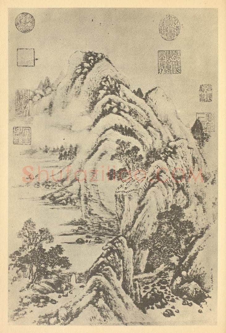 清 爱新觉罗·允禧《山水轴（二）》国画作品