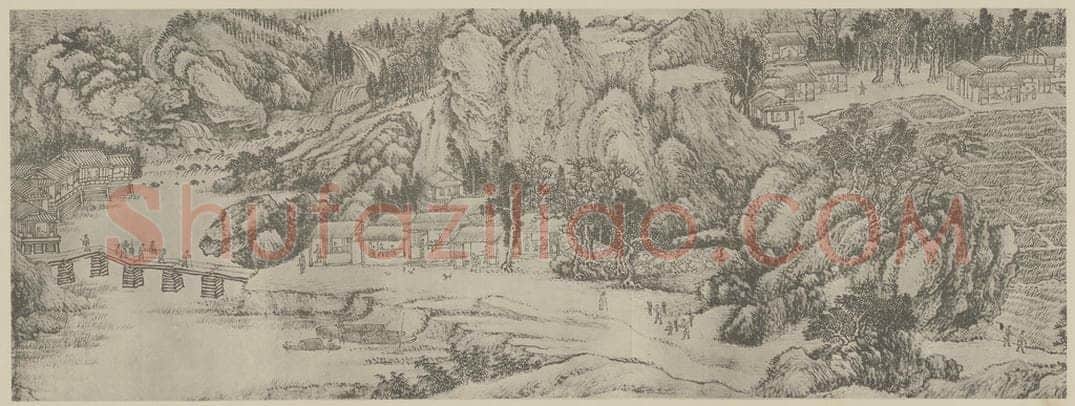 清 王翚《溪山无尽图卷(六)》国画作品