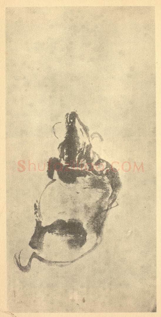 清 蒋璋《卧牛》国画作品