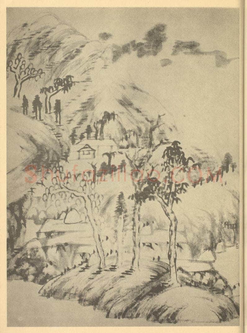 清 朱耷《山水图（十三）》国画作品
