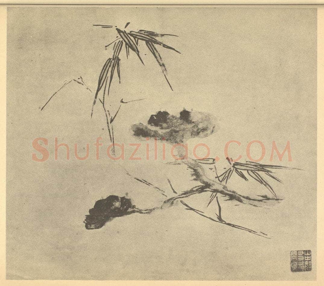 清 尤英《平安如意图》国画作品