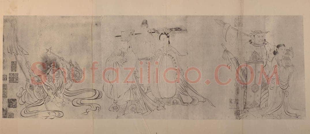 唐 吴道玄《送子天王图(三)》国画作品