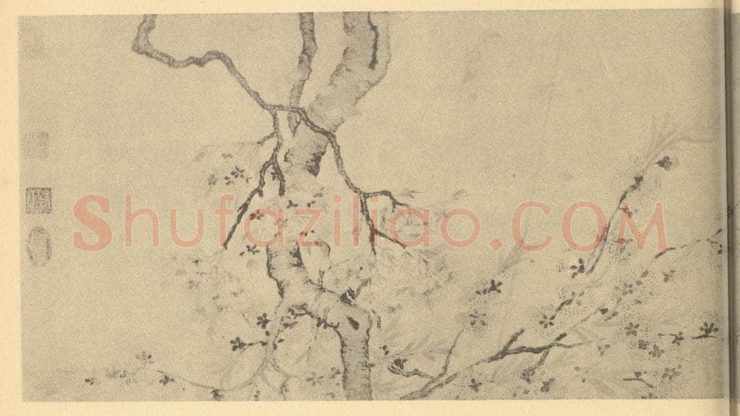 明 张灵《桃花(一)》国画作品