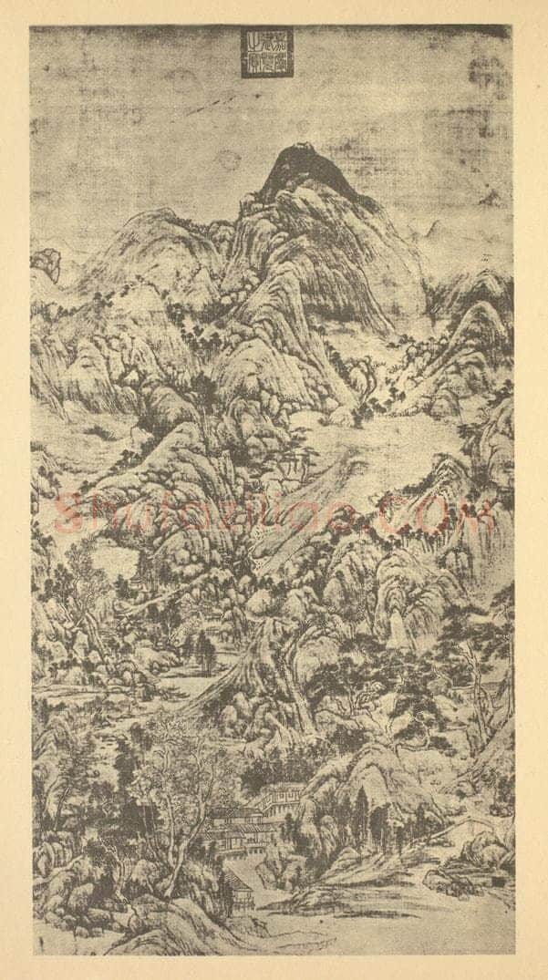 清 王敬铭《山水轴》国画作品