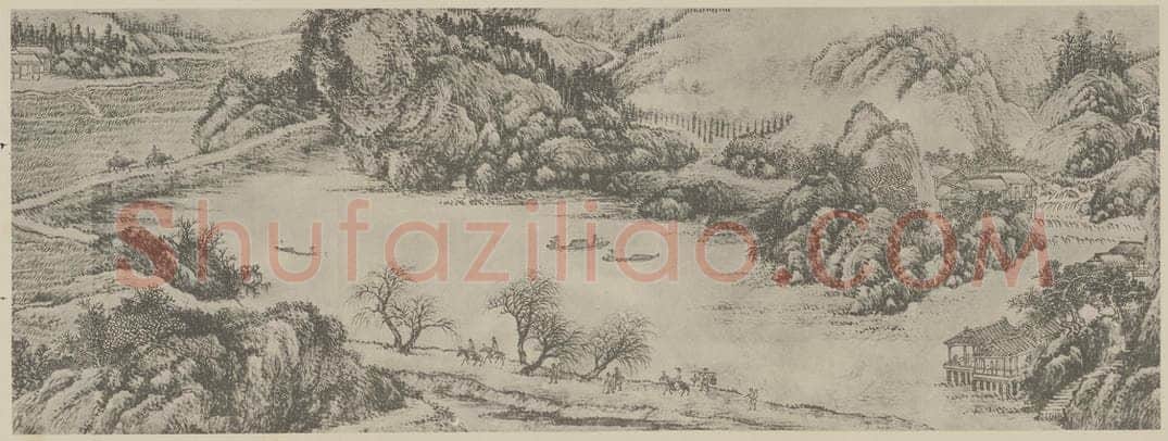 清 王翚《溪山无尽图卷（五）》国画作品