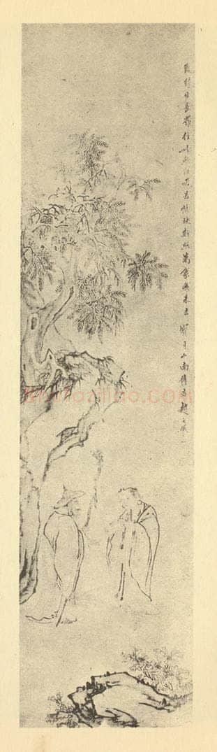 清 赵之琛《画佛像图(一)》国画作品