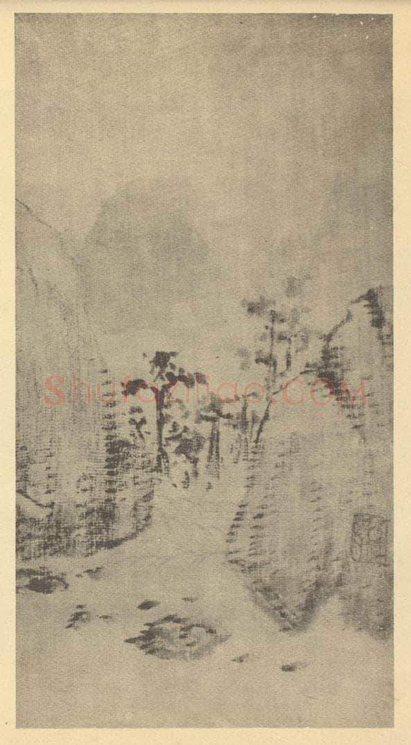 清 戴本孝《山水图(十二)》国画作品