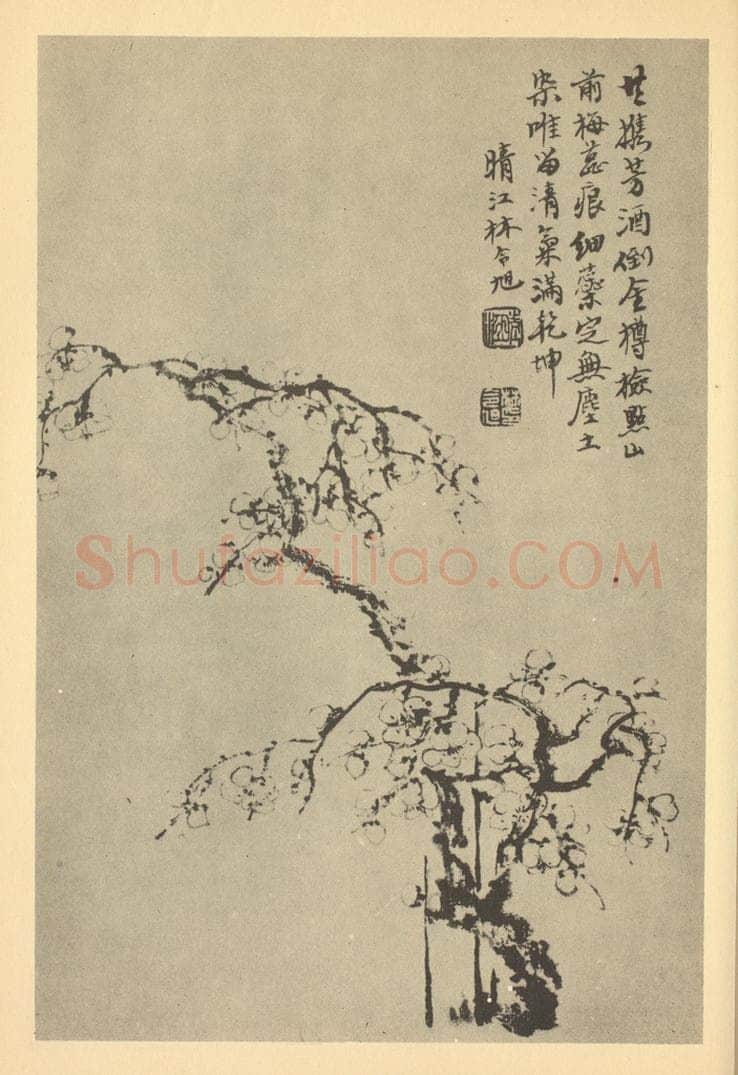 清 林令旭《梅花（六）》国画作品