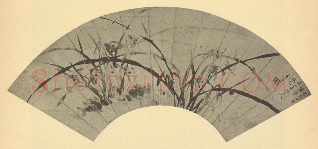 清 金邠《兰》国画作品