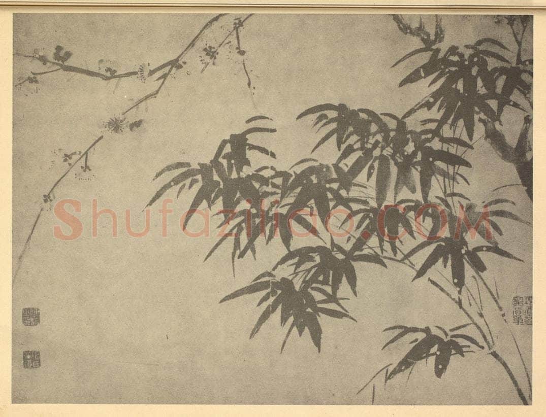 明 陈淳《梅竹》国画作品