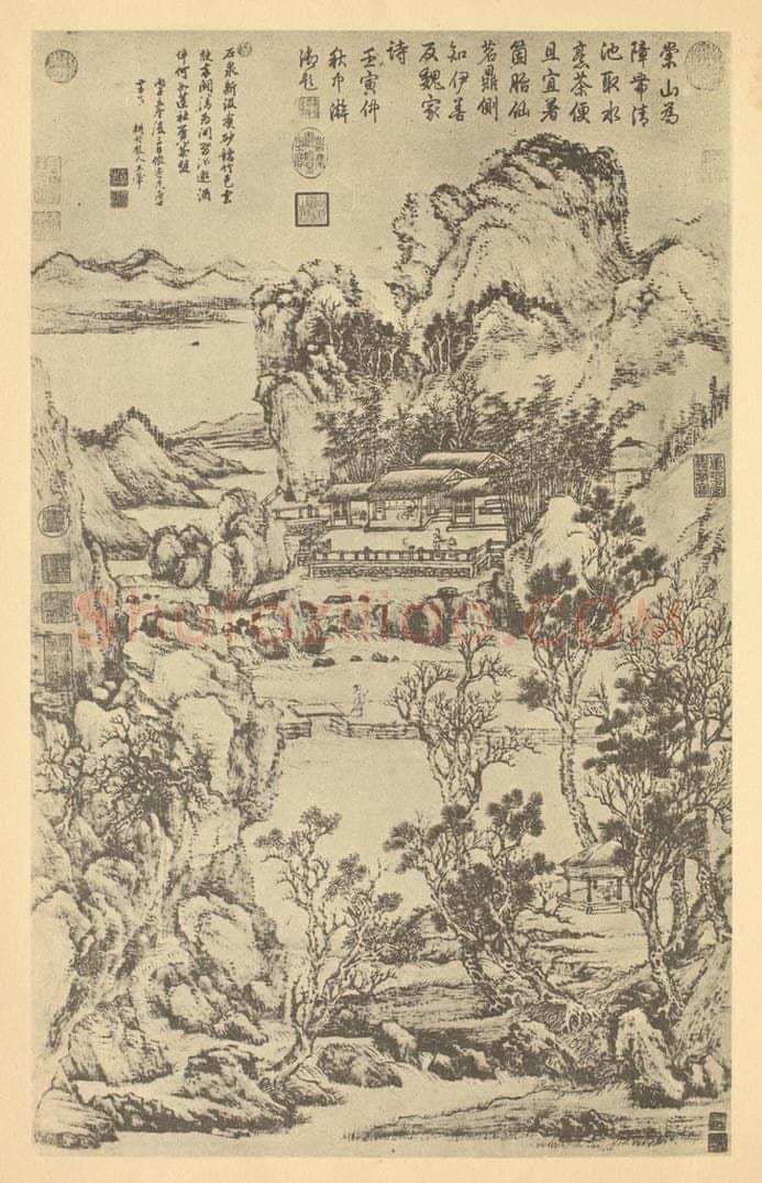 清 王翚《山水轴（三）》国画作品