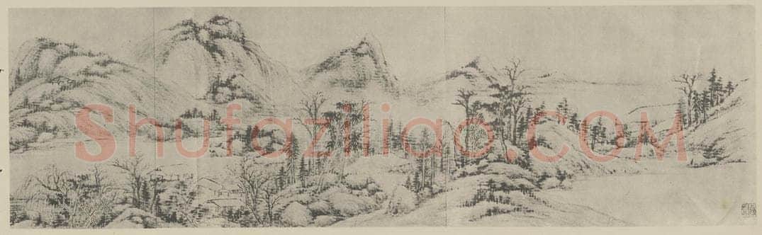 清 奚冈《留春小舫图卷(一)》国画作品