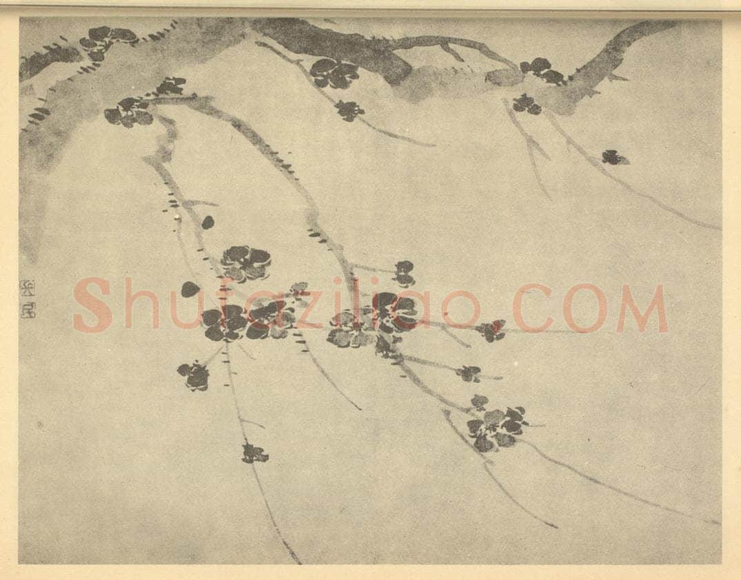 清 王德普《梅花（六）》国画作品