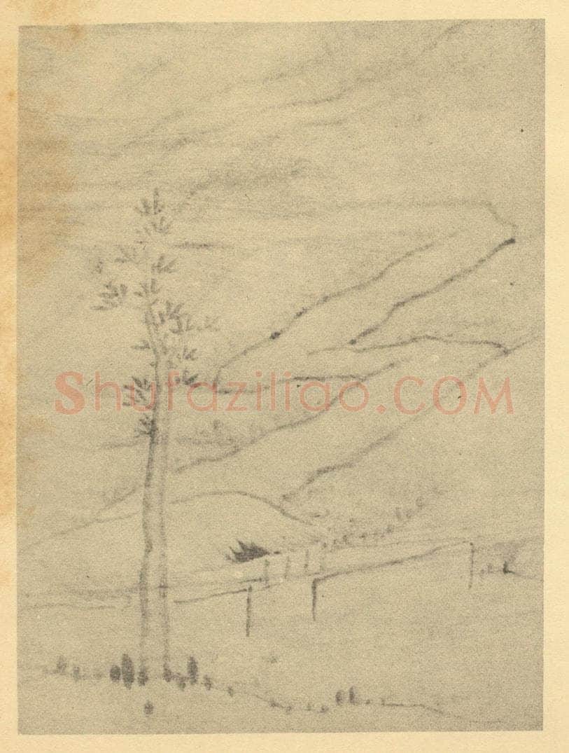 清 龚贤《画山水法（十九）》国画作品